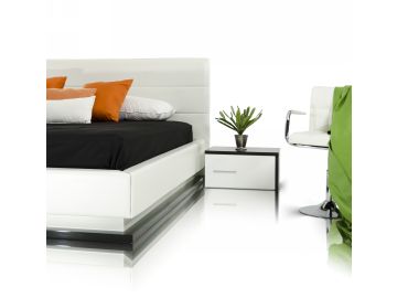 Infinity - Contemporary White & Black Bedroom Set