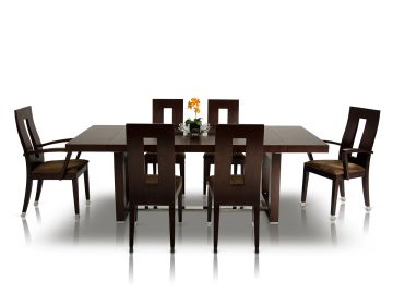 Thor Modern Wenge Red Oak Veneer Dining Table