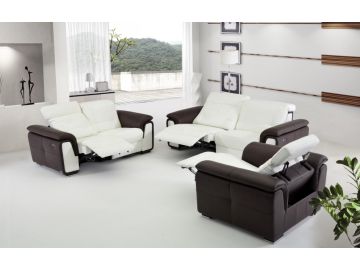 E9000 Modern Leather Sofa Set with Electrical Recliners