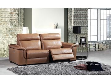 E9074 Modern Brown Leather Sofa Set