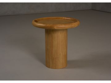 Electra - Modern Round Rubberwood End Table