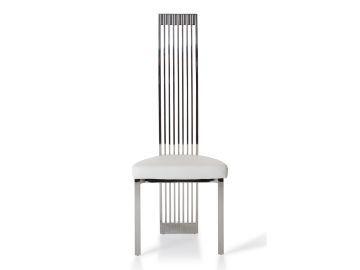 Elise Modern White Leatherette Dining Chair