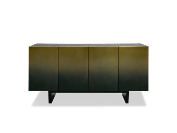 Elmira - Glam Black Ash + Gradient Stainless Steel Buffet