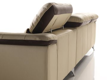 Dima Elysee Modern Leather Sectional Sofa