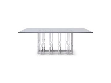 Ericson - Modern Glass & Stainless Steel Dining Table