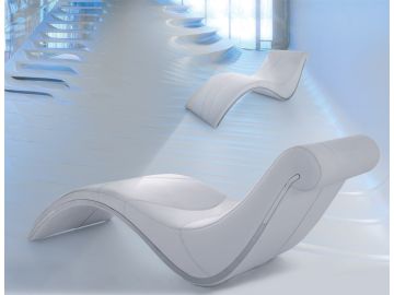 Essen Modern White Leather Leisure Lounge Chaise