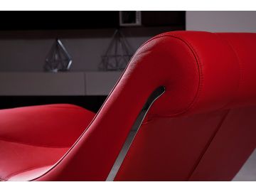 Essen Modern Red Leather Leisure Lounge Chaise