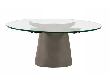 Essex - Contemporary Concrete, Metal and Glass Coffee Table