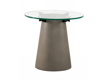 Essex - Contemporary Concrete, Metal and Glass End Table