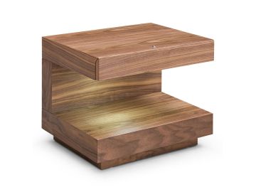 Esso - Contemporary Walnut Nightstand