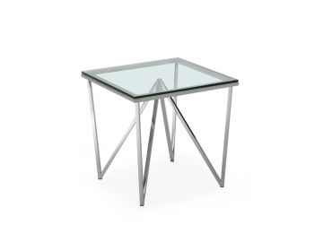 Newark Contemporary Glass End Table