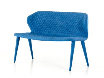 Astoria Blue Fabric Dining Bench
