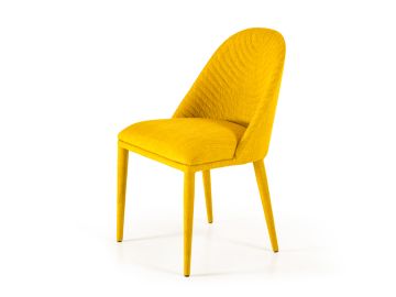 Brooke - Modern Yellow Fabric Dining Chair (Set of 2)