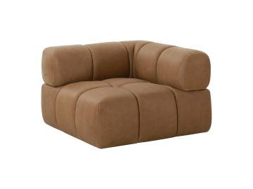 Everest - Modern Brown Leather Modular Corner Sectional Seat