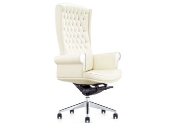 Whitman Traditional White High-Back Office Chair