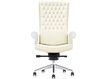 Whitman Traditional White High-Back Office Chair