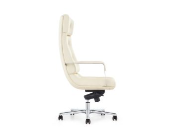 Forbes Modern White High-Back Office Chair