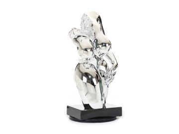 Modern Silver Feminine Sculpture
