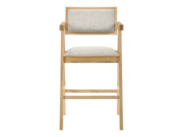 Fern - Modern Natural and Beige Counter Stool Set of 2