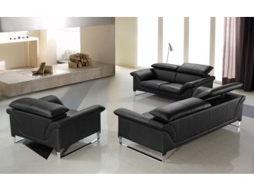 Elite Modern Black Sofa Set