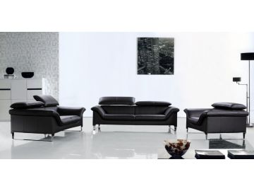 Elite Modern Black Sofa Set