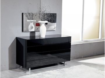 Lyrica Black Eco-Leather Tall Headboard Bed