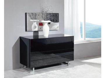Opal Black Gloss Japanese Style Platform Bed