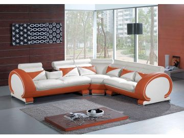 7392 orange and white Modern Sectional Sofa