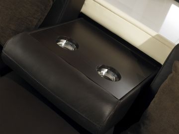 T27C Modern Leather Sectional Sofa with Footrests
