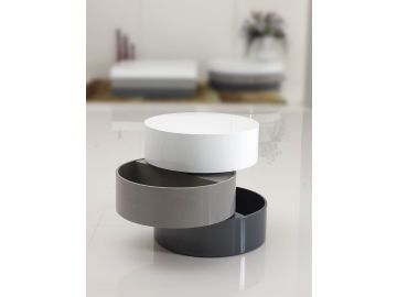 Trio 1 Modern 3-Tone Round End Table
