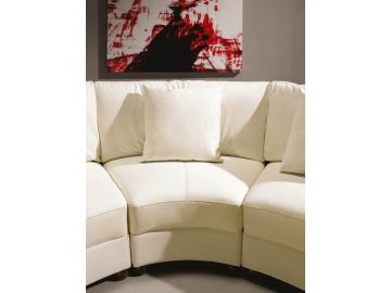 EV 2229 Contemporary White Leather Sectional Sofa