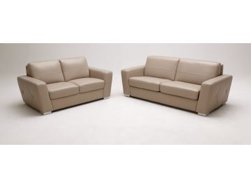 Modern Beige Leather Sofa bed Set 
