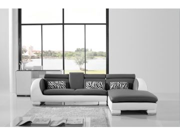 Modern White/Grey L Shape Sofa