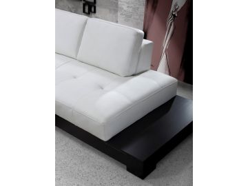 0507A Modern White Leather Sectional Sofa