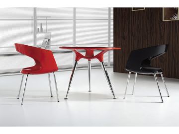 CT75 Modern Red Dining Table Set 