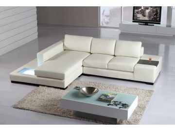 T35 Mini Modern Leather Sectional Sofa