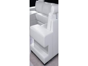 Orion Modern White Leather Sofa Set