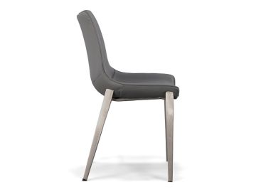 Frasier - Modern Grey Eco-Leather Dining Chair (Set of 2)