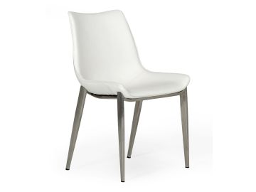Frasier - Modern White Eco-Leather Dining Chair (Set of 2)