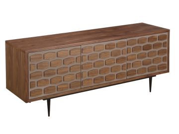 Cobblestone Modern Walnut Buffet