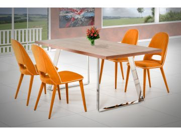 Modrest Gala Mid-Century Walnut Dining Table