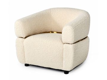 Gannet - Glam Beige Fabric Chair