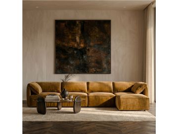 Gene - Modern Fabric Modular Armless Sectional Seat