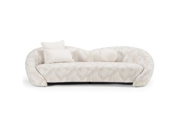Gentle - Modern Beige Pattern Fabric Sofa