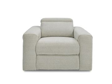 Gering - Modern Beige Fabric Power Recliner Chair