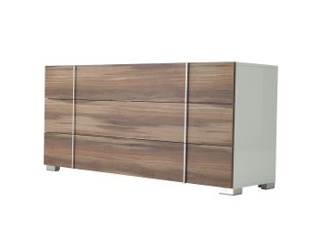 Nova Domus Giovanna Italian Modern White & Cherry Bedroom Set