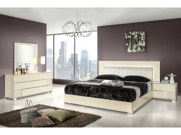 Grace Italian Modern Beige Bedroom Set
