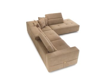 Lamod Italia Grande - Italian Desert Leather Right Facing Chaise Sectional Sofa