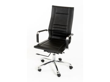 Harrison Modern Black Leatherette Office Chair