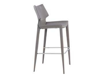 Hayes Modern Grey Eco-Leather Bar Stool (Set of 2)